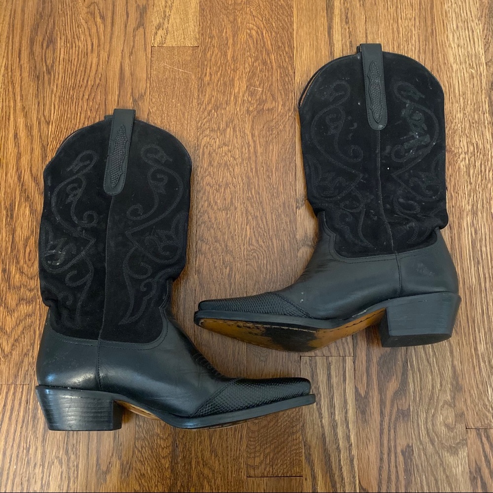 Nine West Suede / Leather Cowboy Boots